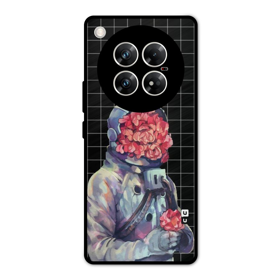 Robot Rose Metal Back Case for Infinix Zero 40 5G