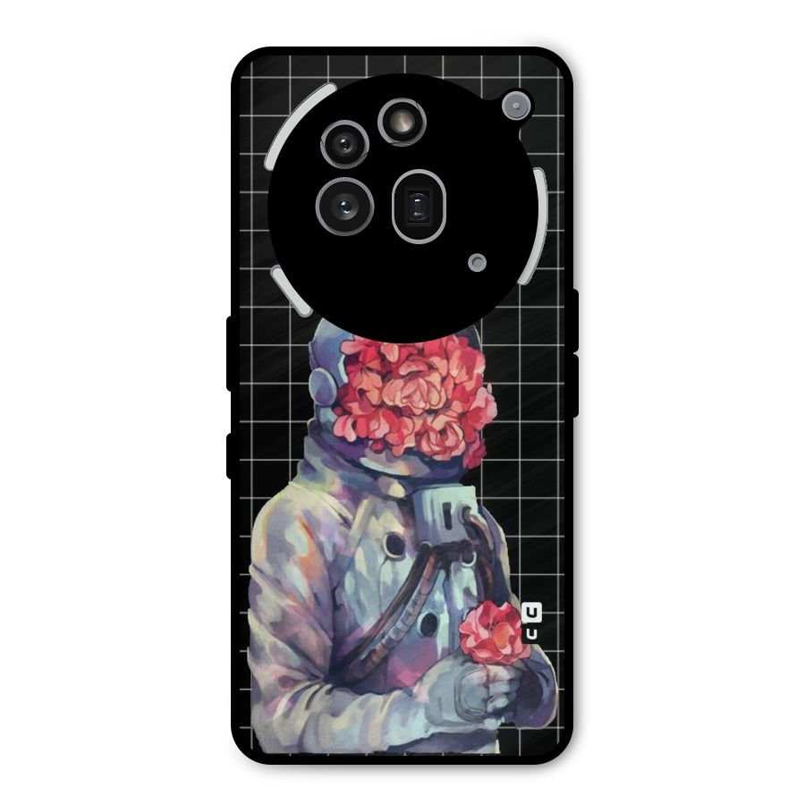 Robot Rose Metal Back Case for Nothing Phone 3a Pro