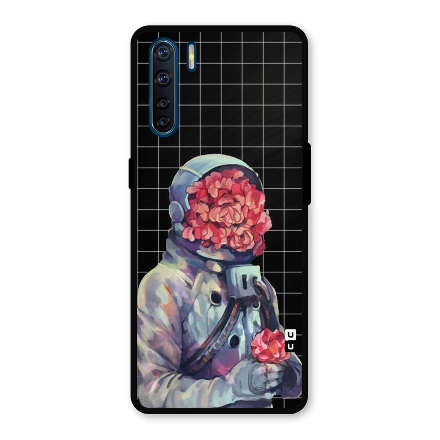 Robot Rose Metal Back Case for Oppo F15