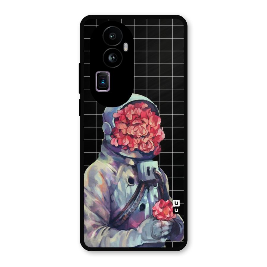 Robot Rose Metal Back Case for Oppo Reno10 Pro Plus