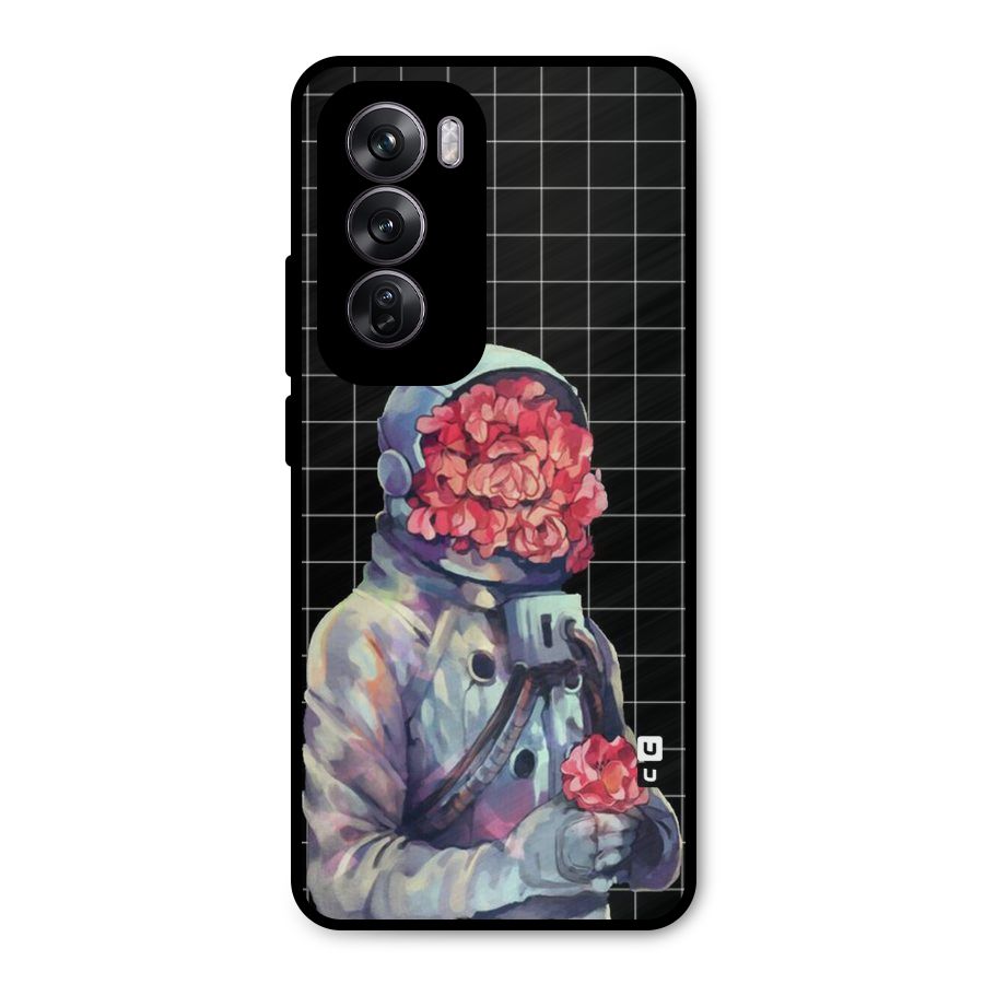 Robot Rose Metal Back Case for Oppo Reno12 Pro