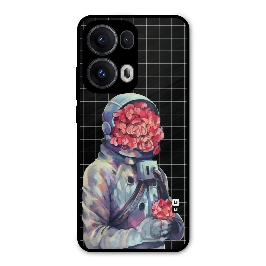Robot Rose Metal Back Case for Oppo Reno13 Pro