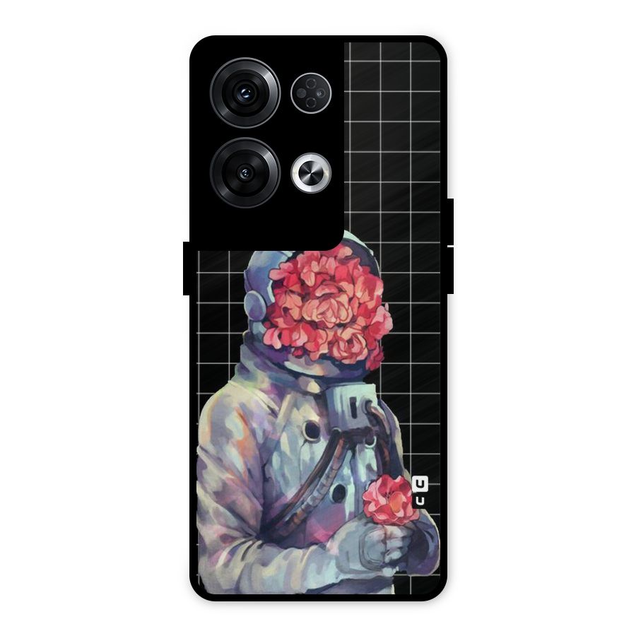 Robot Rose Metal Back Case for Oppo Reno8 Pro 5G