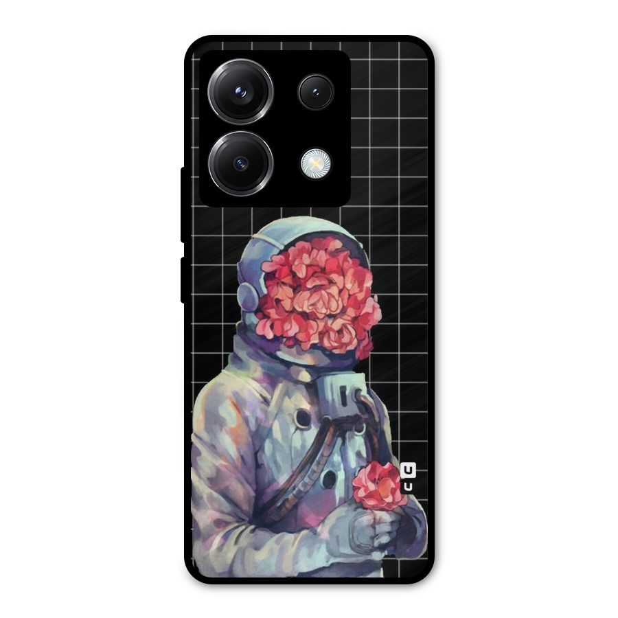 Robot Rose Metal Back Case for Poco X6