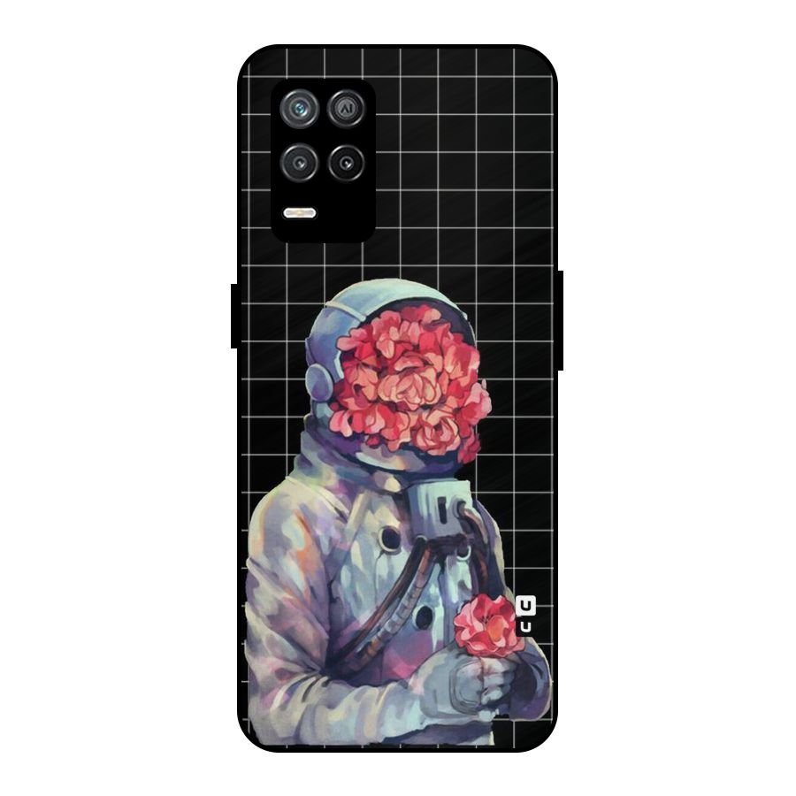 Robot Rose Metal Back Case for Realme 8 5G