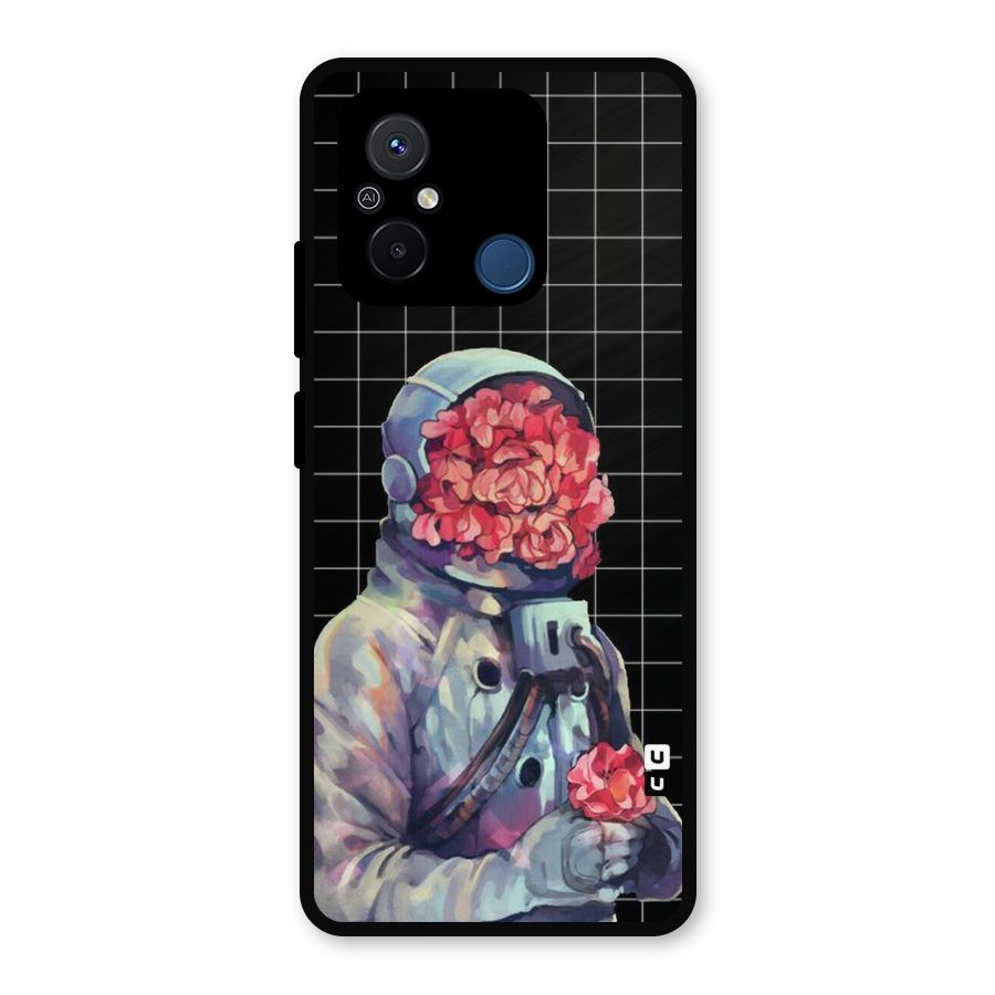 Robot Rose Metal Back Case for Redmi 12C