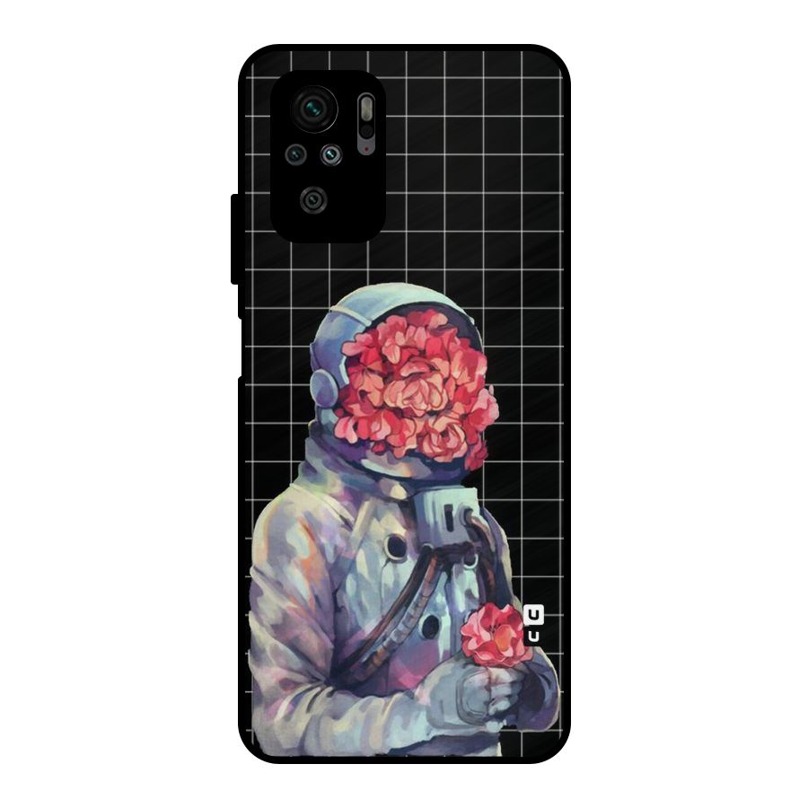 Robot Rose Metal Back Case for Redmi Note 10S