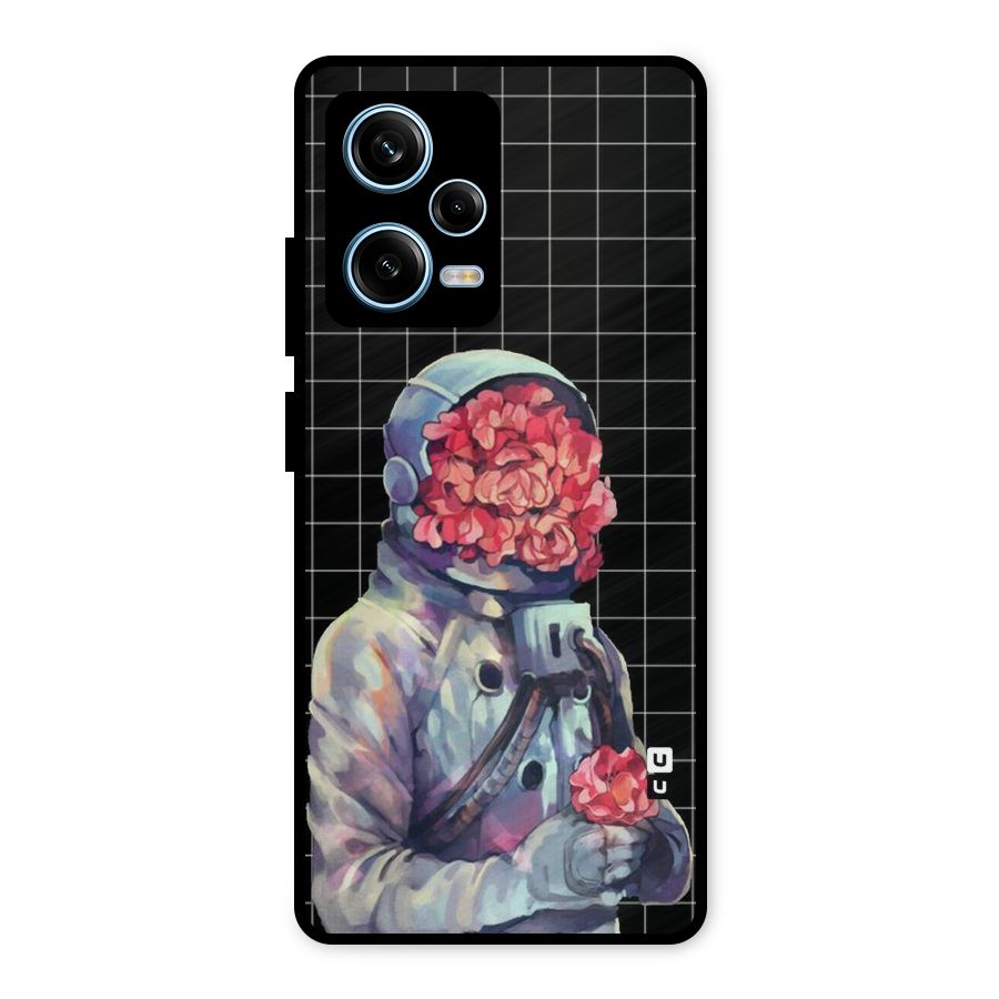 Robot Rose Metal Back Case for Redmi Note 12 Pro