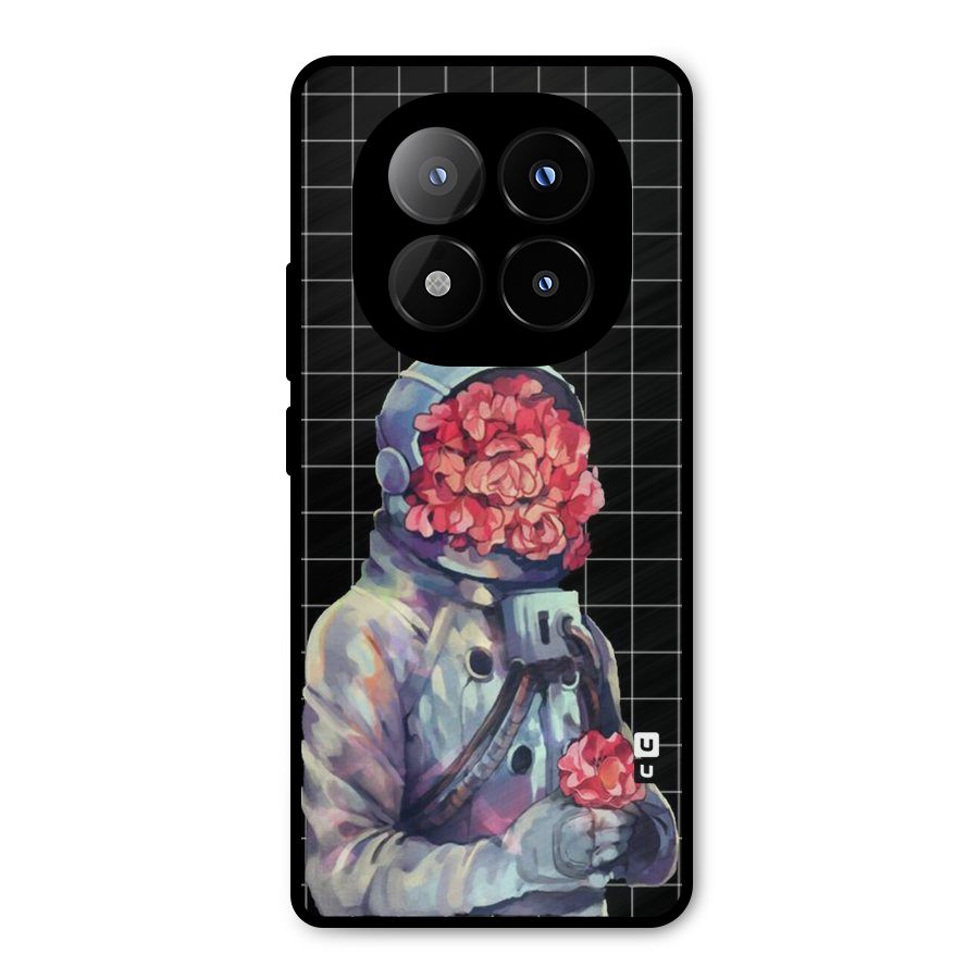 Robot Rose Metal Back Case for Redmi Note 14 Pro Plus 5G