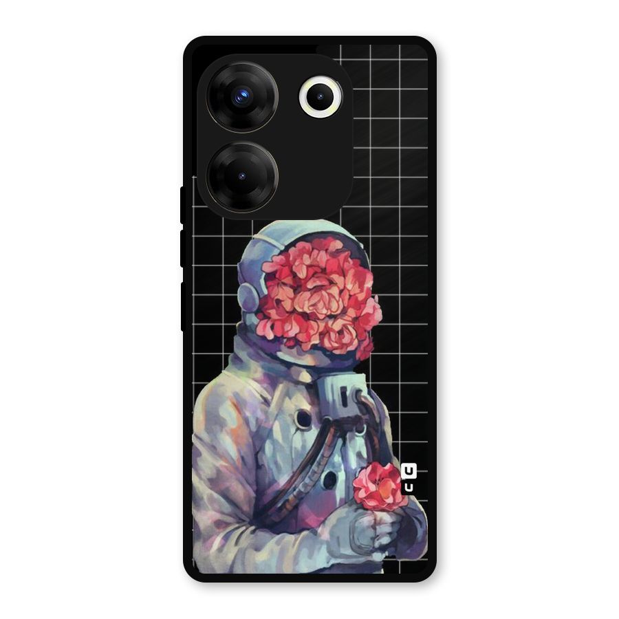 Robot Rose Metal Back Case for Tecno Camon 20