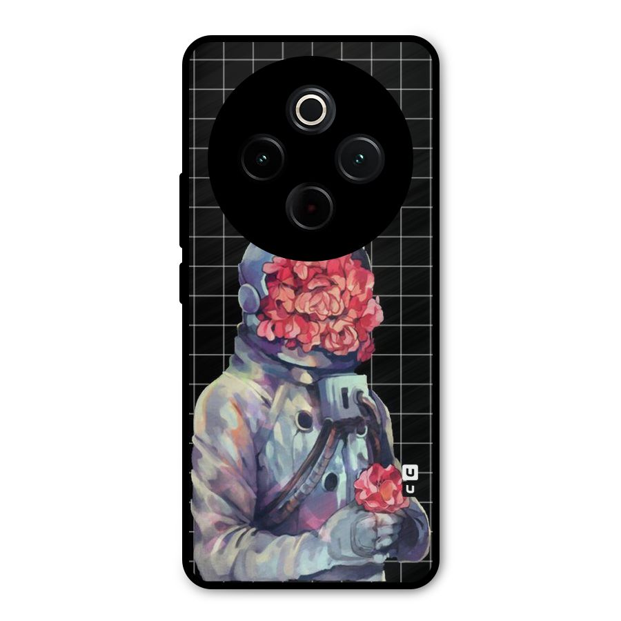 Robot Rose Metal Back Case for Vivo T4