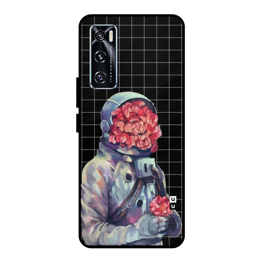 Robot Rose Metal Back Case for Vivo V20 SE