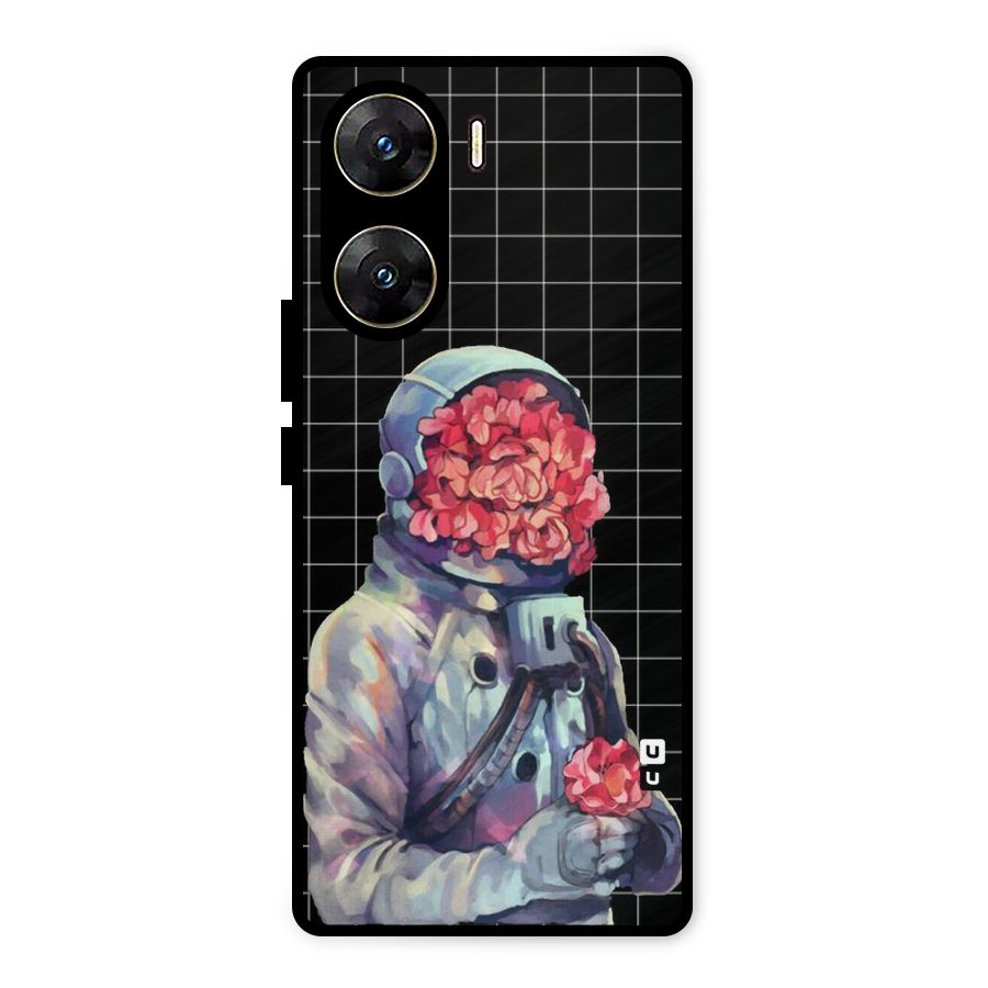Robot Rose Metal Back Case for Vivo V29e