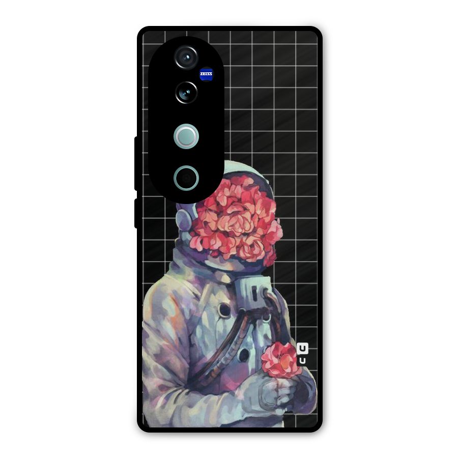 Robot Rose Metal Back Case for Vivo V40