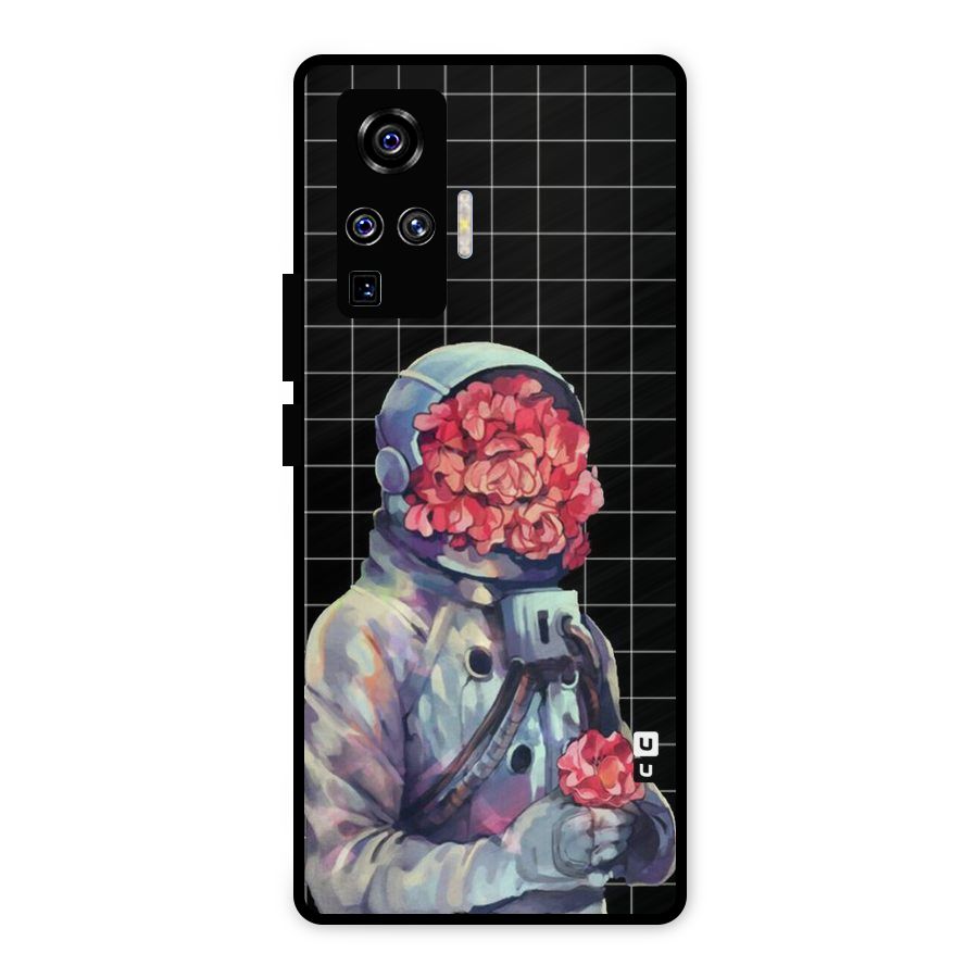 Robot Rose Metal Back Case for Vivo X50 Pro