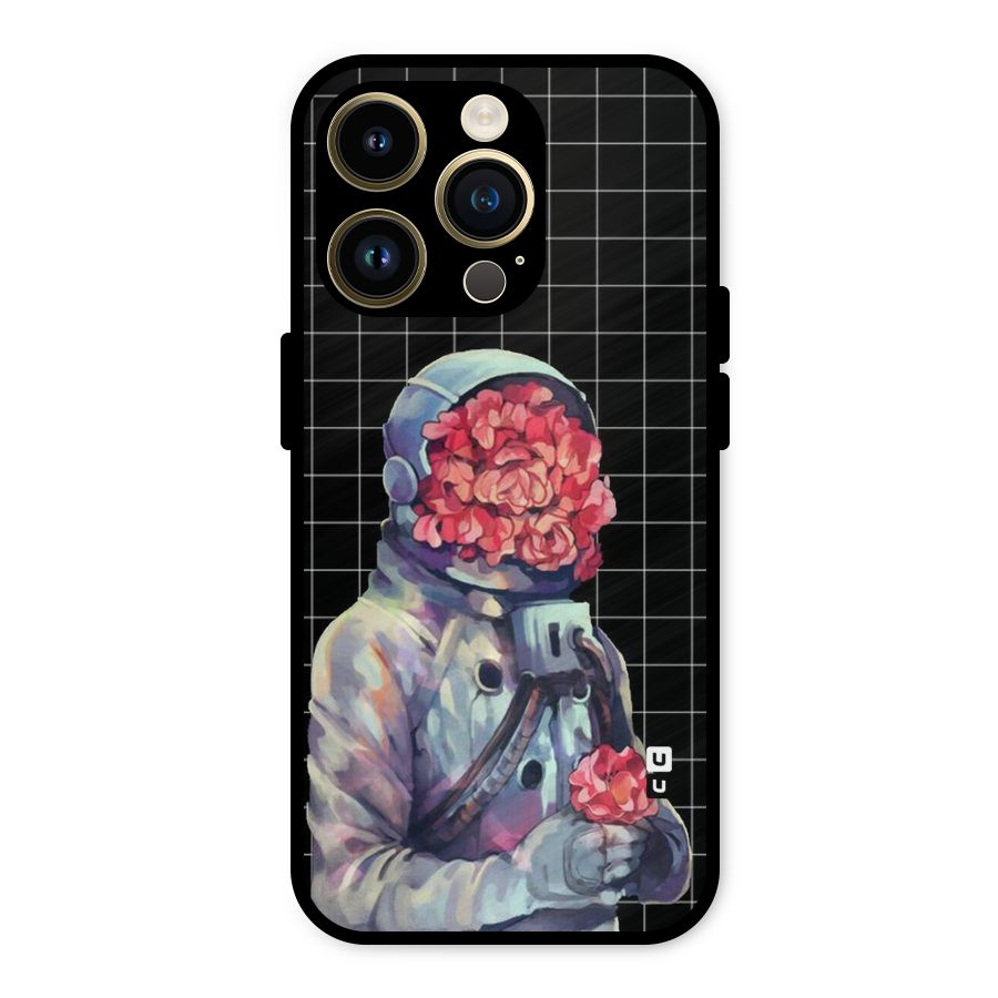 Robot Rose Metal Back Case for iPhone 14 Pro