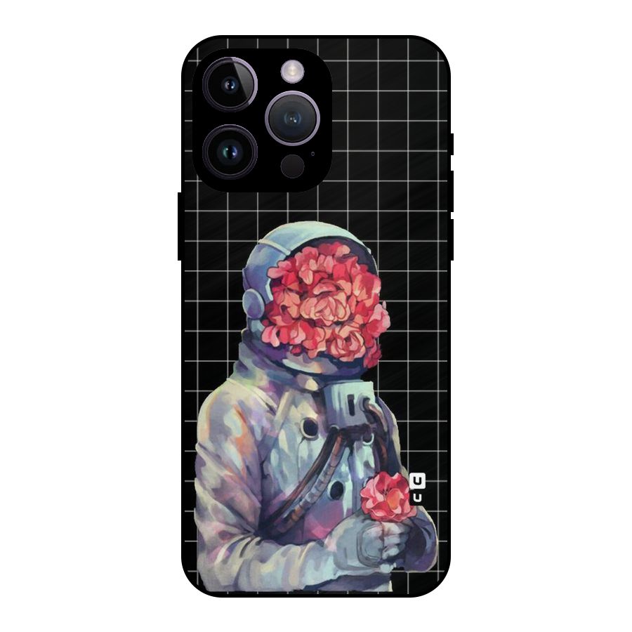Robot Rose Metal Back Case for iPhone 14 Pro Max