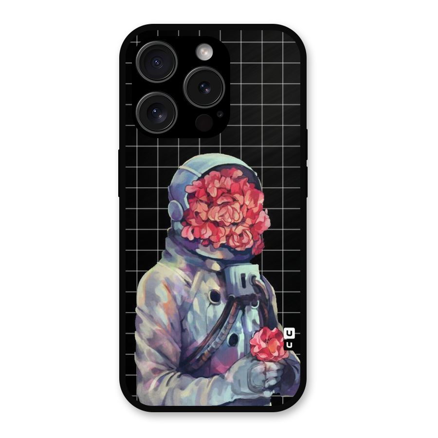 Robot Rose Metal Back Case for iPhone 15 Pro
