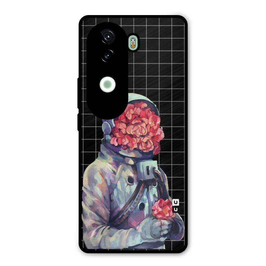 Robot Rose Metal Back Case for iQOO Z9s