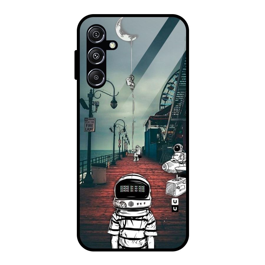 Robotic Design Glass Back Case for Galaxy M34 5G