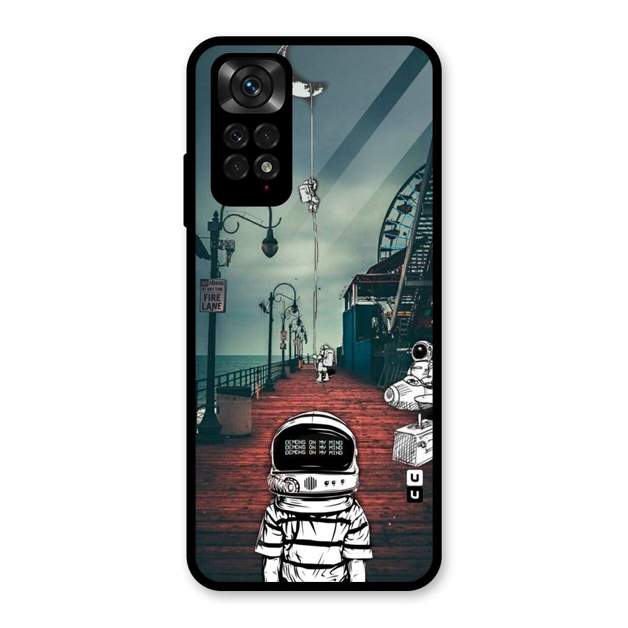 Robotic Design Glass Back Case for Redmi Note 11S