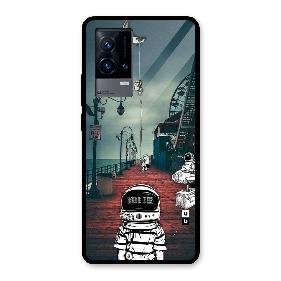 Robotic Design Glass Back Case for iQOO 9 5G