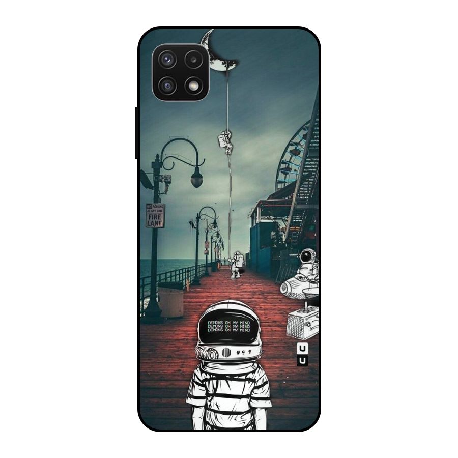 Robotic Design Metal Back Case for Galaxy A22 5G