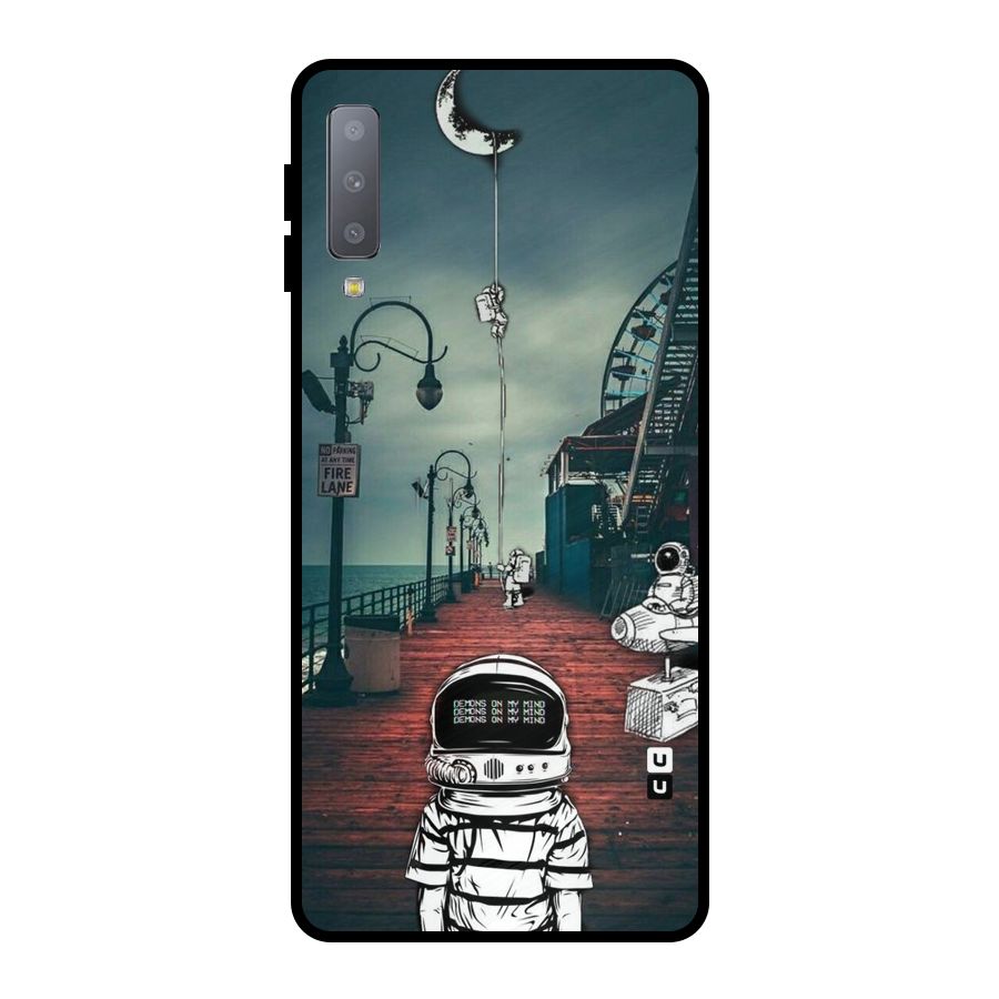 Robotic Design Metal Back Case for Galaxy A7 (2018)
