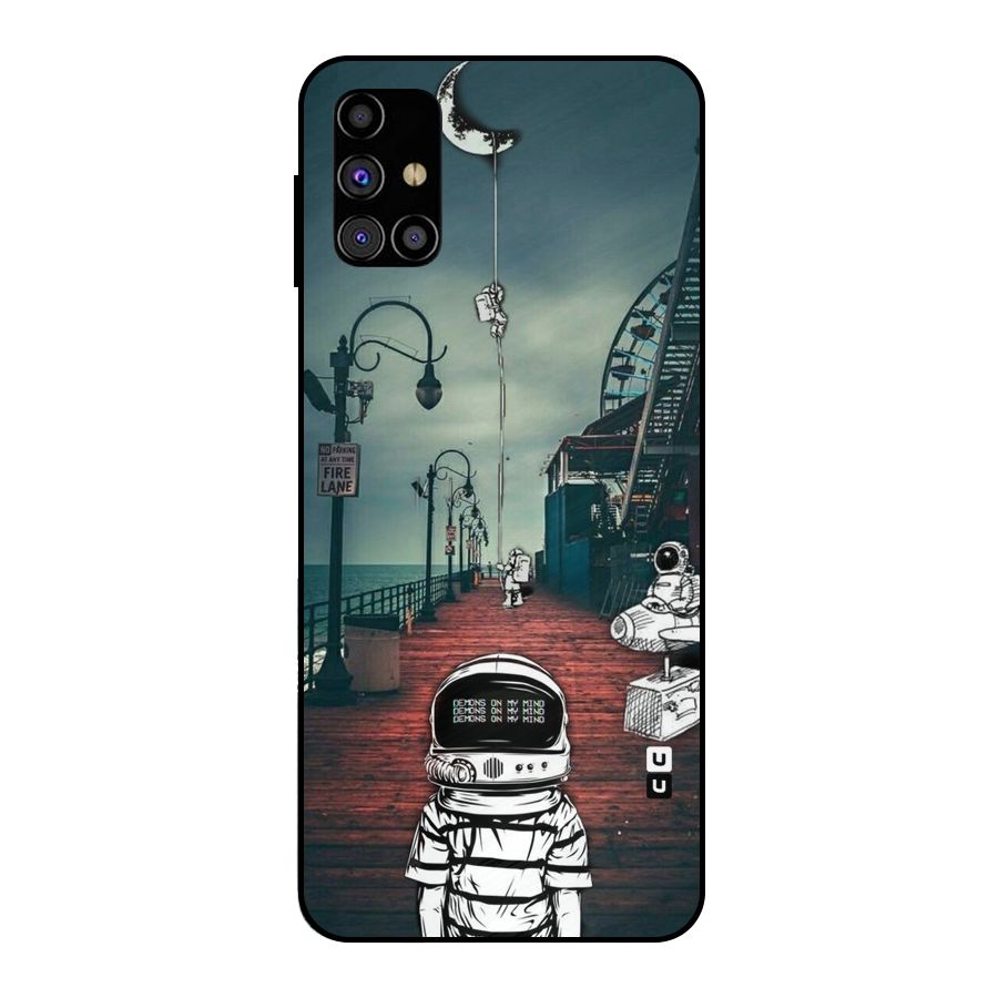 Robotic Design Metal Back Case for Galaxy M31s