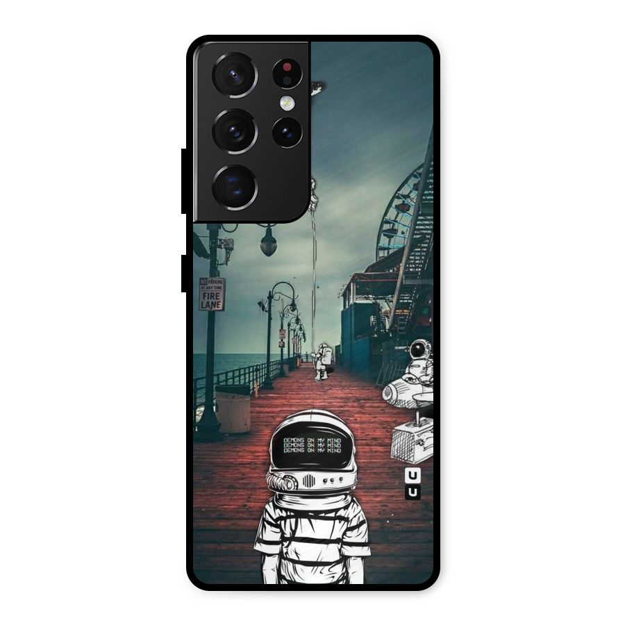Robotic Design Metal Back Case for Galaxy S21 Ultra 5G