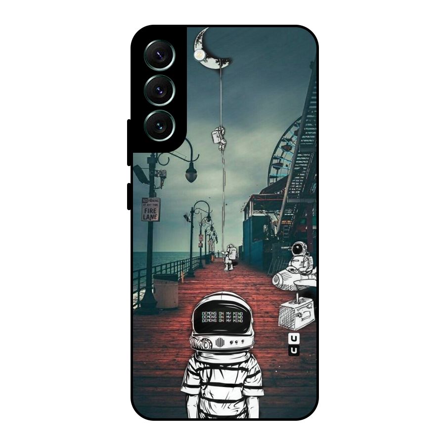 Robotic Design Metal Back Case for Galaxy S22 Plus 5G