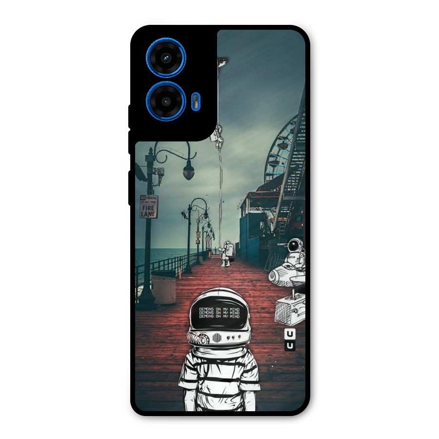 Robotic Design Metal Back Case for Moto G45