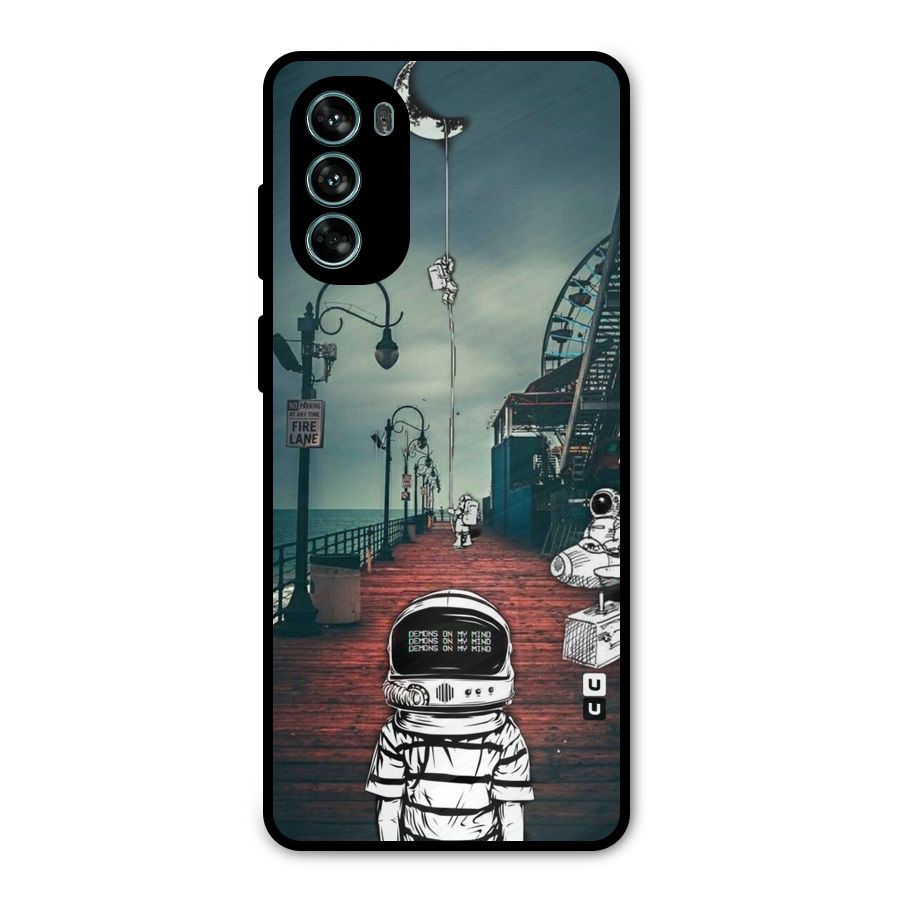 Robotic Design Metal Back Case for Moto G62