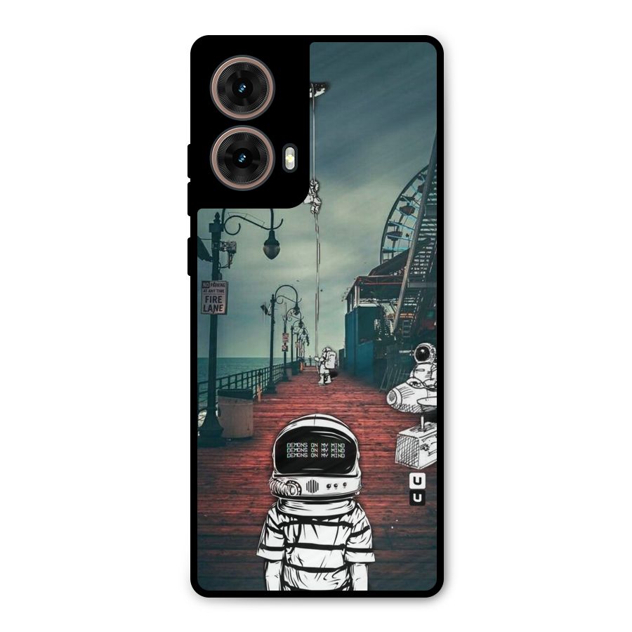 Robotic Design Metal Back Case for Moto G85