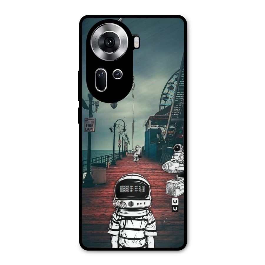 Robotic Design Metal Back Case for Oppo Reno11 5G