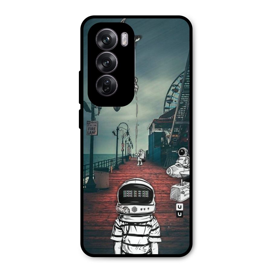 Robotic Design Metal Back Case for Oppo Reno12 Pro