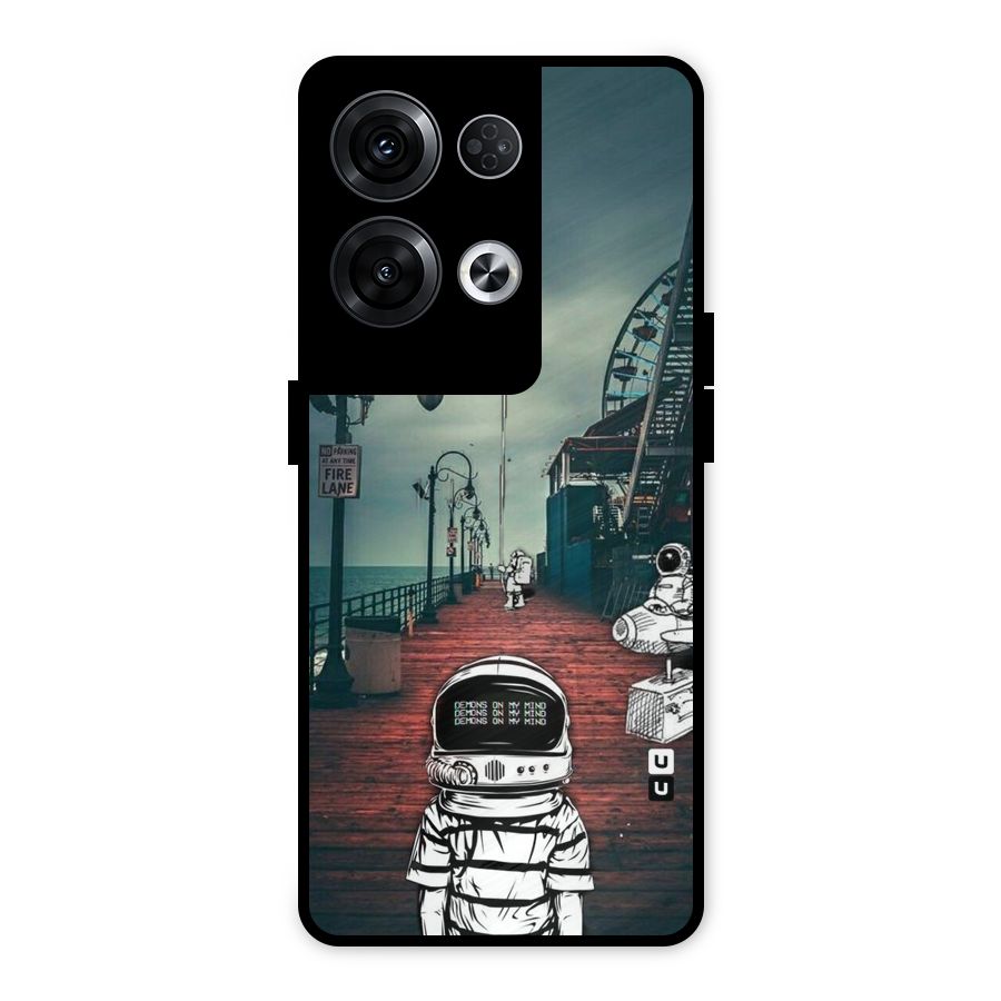 Robotic Design Metal Back Case for Oppo Reno8 Pro 5G