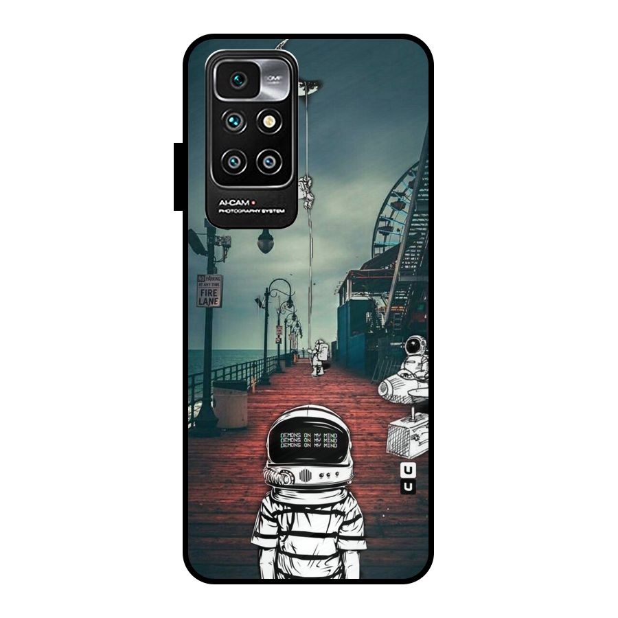 Robotic Design Metal Back Case for Redmi 10 Prime