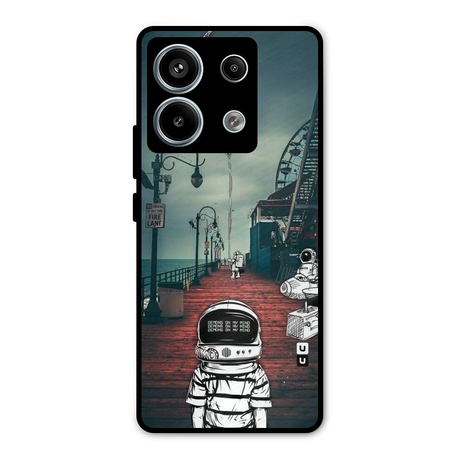 Robotic Design Metal Back Case for Redmi Note 13 Pro 5G