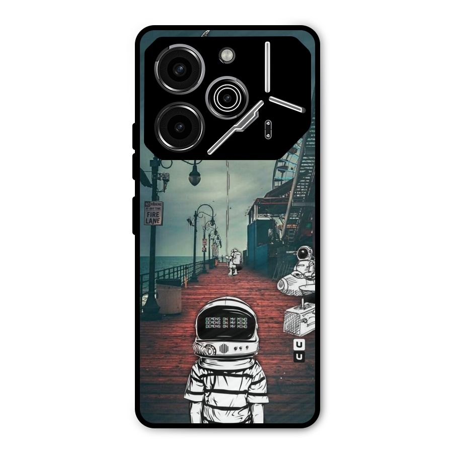 Robotic Design Metal Back Case for Tecno Pova 6 Pro