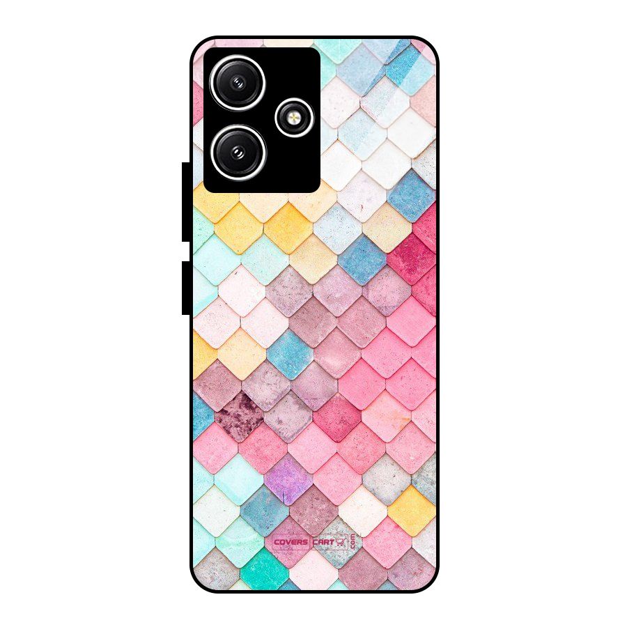 Rocks Pattern Design Glass Back Case for Redmi 12 5G