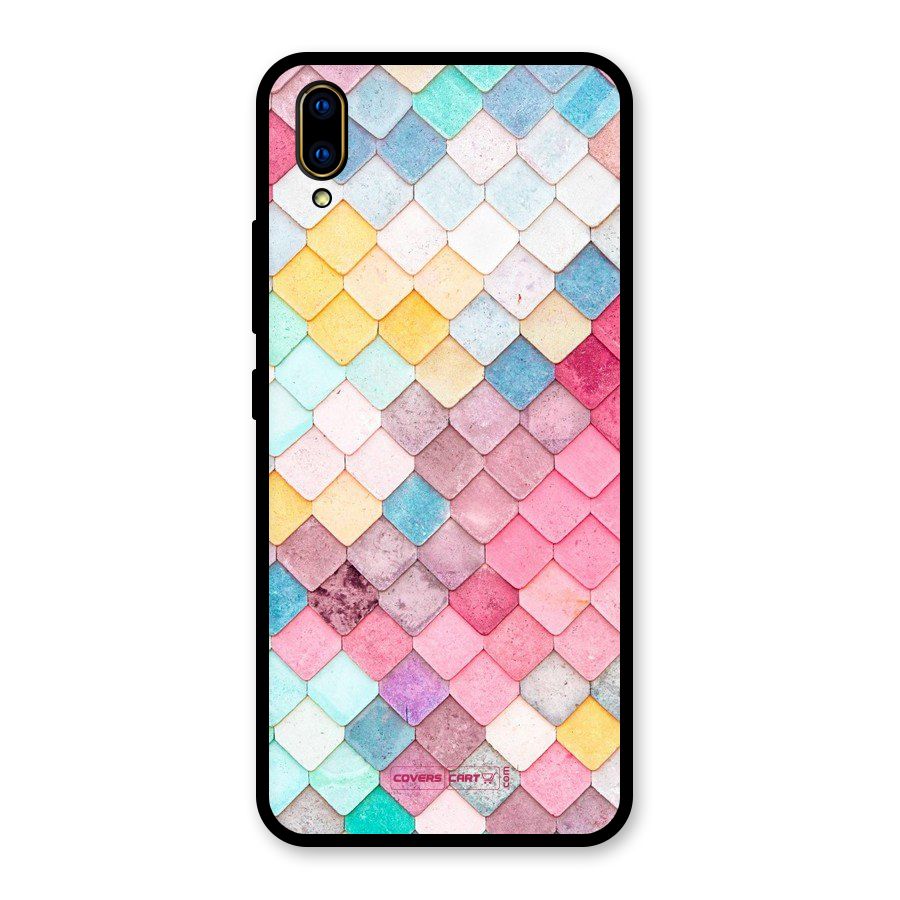 Rocks Pattern Design Glass Back Case for Vivo V11 Pro