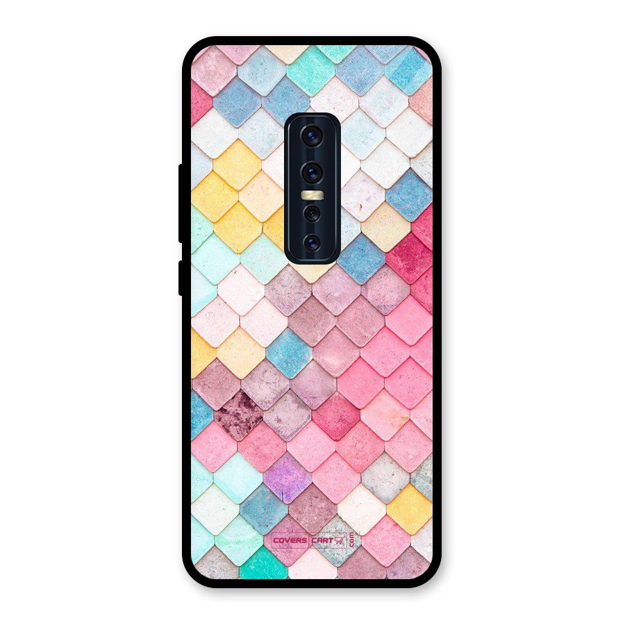 Rocks Pattern Design Glass Back Case for Vivo V17 Pro
