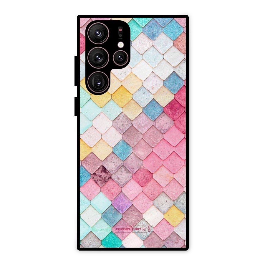 Rocks Pattern Design Metal Back Case for Galaxy S22 Ultra 5G