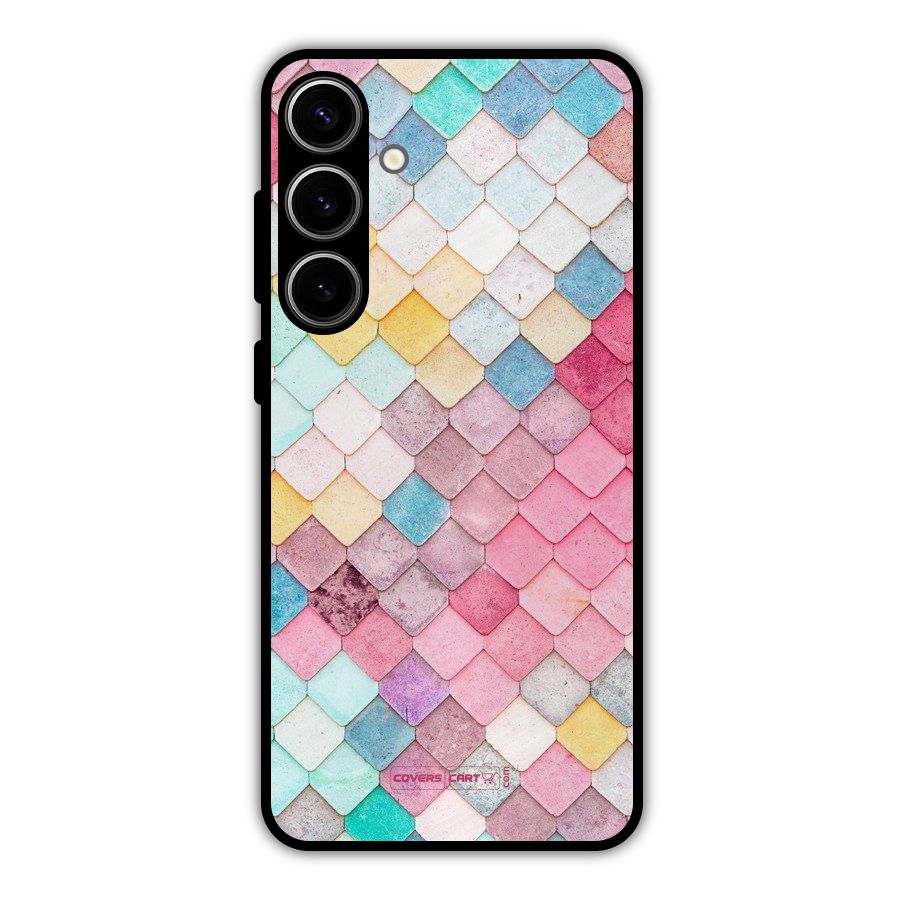 Rocks Pattern Design Metal Back Case for Galaxy S24 Plus