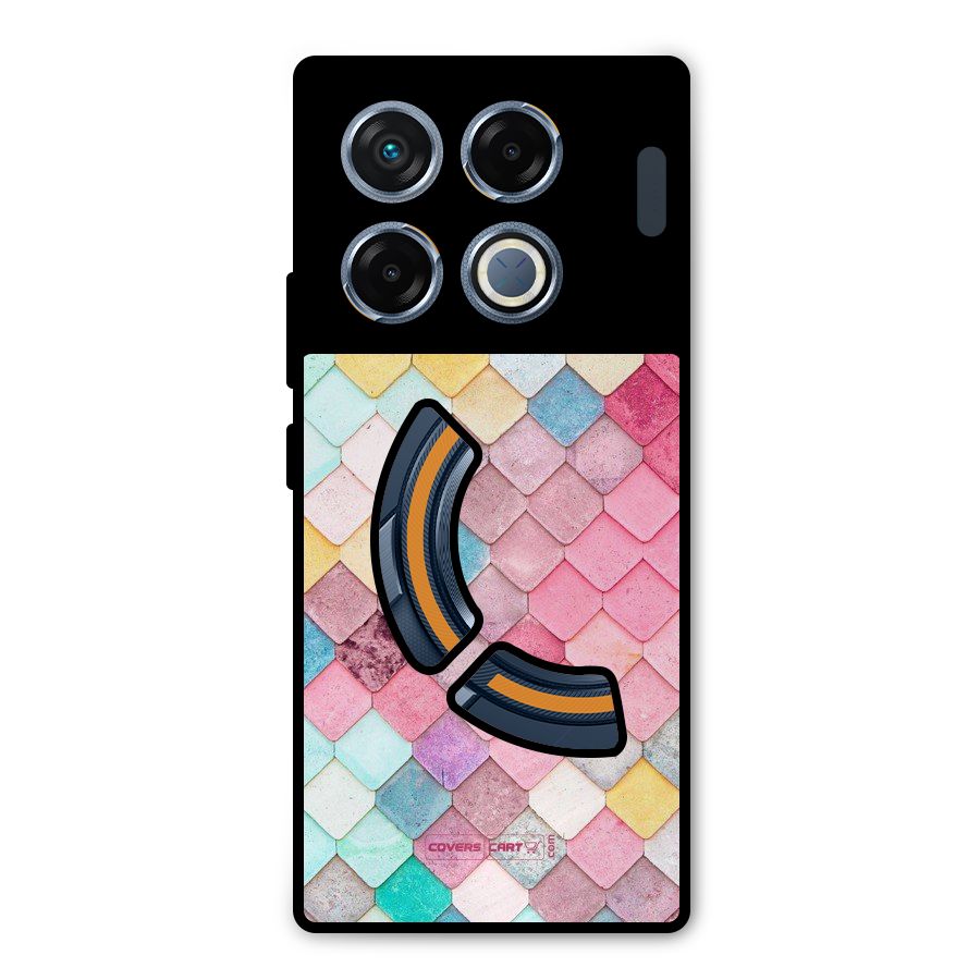 Rocks Pattern Design Metal Back Case for Infinix GT 20 Pro