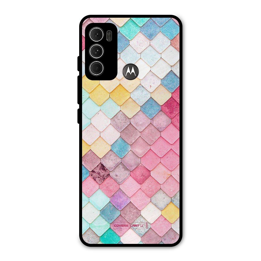 Rocks Pattern Design Metal Back Case for Moto G60
