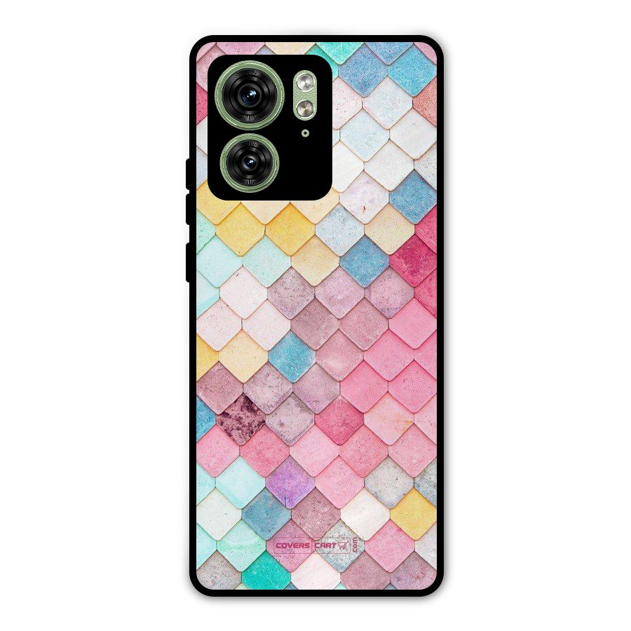 Rocks Pattern Design Metal Back Case for Motorola Edge 40 5G