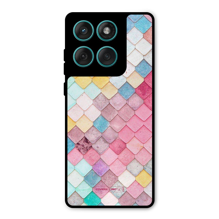 Rocks Pattern Design Metal Back Case for Motorola Edge 60
