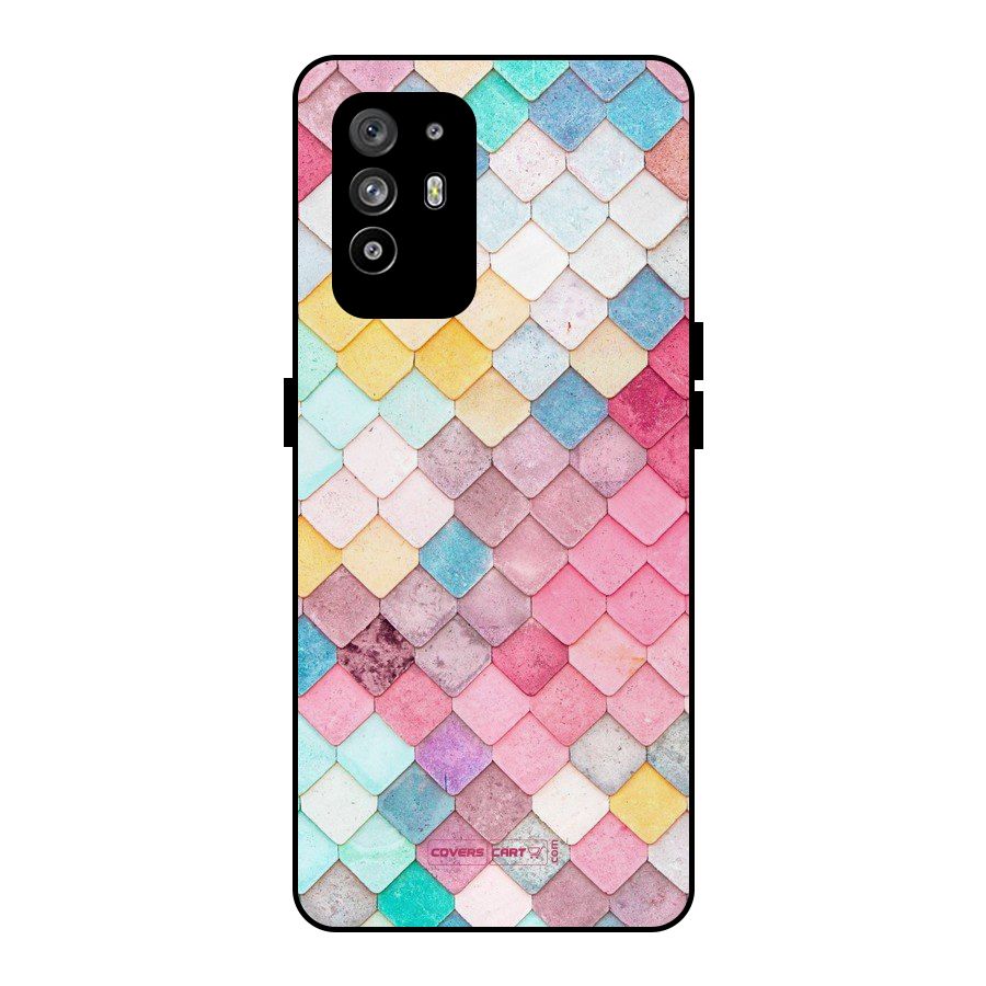 Rocks Pattern Design Metal Back Case for Oppo F19 Pro Plus 5G